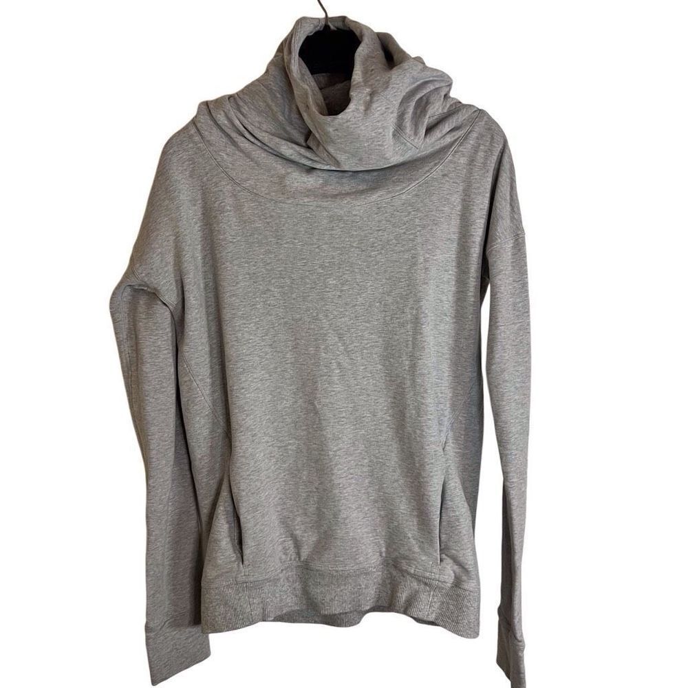 Lululemon Athletica Stress Less Womens Cowl Neck‎ Hoodie Comfy Sweatshirt Size 4